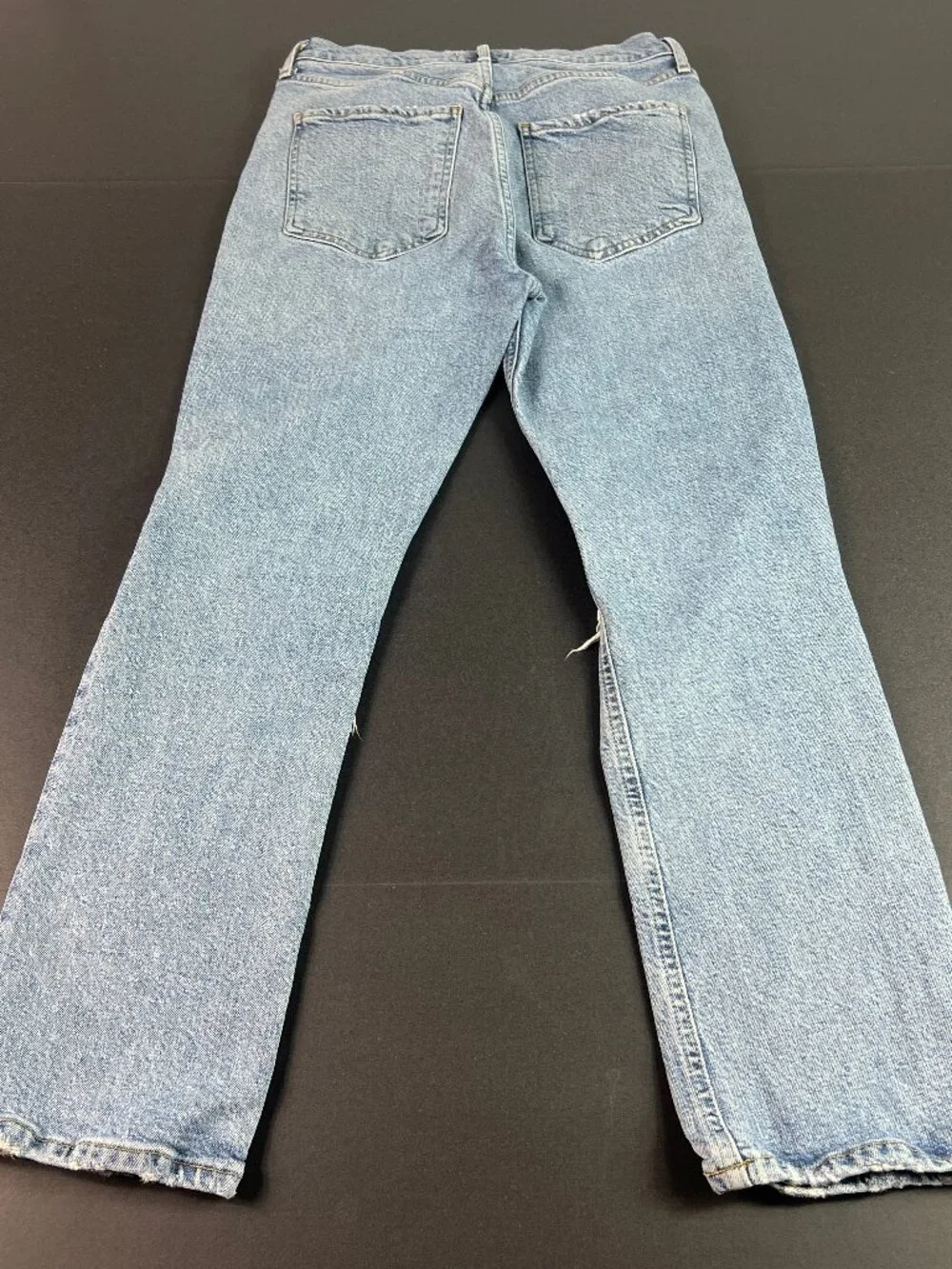 AGOLDE Jeans Womens 26x25* Riley High Rise Straight Crop Blue Faded Denim Tag 27